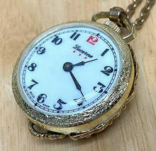 Load image into Gallery viewer, Vintage Lucerne Lady Goddess Angel Carving Hand-Wind Necklace Pendant Watch Hour