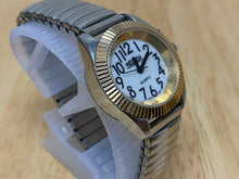 Load image into Gallery viewer, VTG Reizen Lady 30m Fluted Bezel Backlight Dual Tone Quartz Watch Hours~New Batt