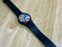Load image into Gallery viewer, Vintage Bon Bon Men Mystery Dial Black Swiss Parts Quartz Watch Hour~New Batter