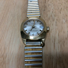 Load image into Gallery viewer, Vintage Timex Lady Gold Tone Metal Band Hand-Winding Mechanical Watch Hours~Date