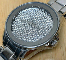 Load image into Gallery viewer, Unused ORTZ Mens Silver Bling Rhinestone Analog Quartz Watch Hours~New Battery