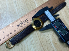 Load image into Gallery viewer, Vintage Jacques Farel JF Men Gold Tone Black Analog Quartz Watch Hour~New Batter