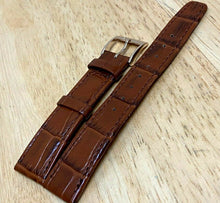Load image into Gallery viewer, Original New Citizen Brown Genuine Leather Golden Buckle Watch Strap Band~18mm