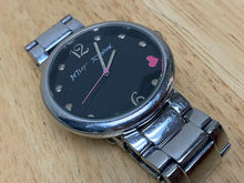 Load image into Gallery viewer, Betsey Johnson Lady Silver Black Steel Large Analog Quartz Watch Hour~New Batter