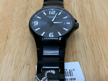 Load image into Gallery viewer, Unused Caravelle Bulova 45B119 Men Black Analog Quartz Watch Hours~Date~New Batt