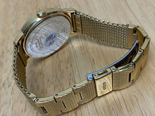 Load image into Gallery viewer, GUESS Steel U0280G3 Men 50m Gold Tone Mesh Analog Quartz Watch Hours~New Battery