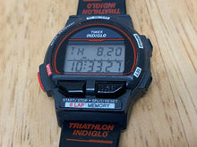 Load image into Gallery viewer, VTG Timex Triathlon Indiglo Lady 50m Digital Alarm Chrono Watch Hour~New Battery