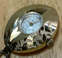 Load image into Gallery viewer, Vintage Princeton Swiss Lady Gold Tone Hand-Wind Necklace Pendant Watch Hours