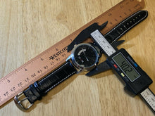 Load image into Gallery viewer, WAM Mens Silver Black Textured Dial Analog Quartz Watch Hours~Date~New Battery