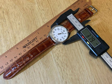 Load image into Gallery viewer, Casio MTP-1302 Men 30m Silver Leather Analog Quartz Watch Hours~Date~New Battery