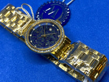 Load image into Gallery viewer, Unused Clara Lady 30m Gold Rhinestone Analog Quartz Watch Hours~Date~New Battery