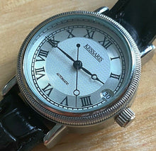 Load image into Gallery viewer, Kessaris Lady Silver Fluted Bezel Roman Self-Wind Automatic Watch Hours~Date