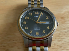 Load image into Gallery viewer, Timex Indiglo Mens 30m Dual Tone Analog Quartz Watch Hours~Day Date~New Battery