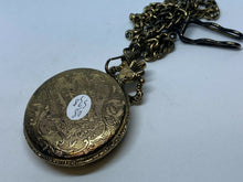 Load image into Gallery viewer, Vintage NHM Men Train Railroad Gold Tone Half-Hunter Hand-Wind Pocket Watch Hour
