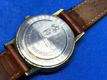 Load image into Gallery viewer, Timex Indiglo Mens 30m Gold-White Analog Quartz Watch Hours~Day Date~New Battery