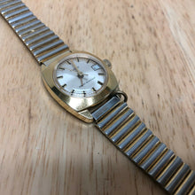 Load image into Gallery viewer, Vintage Timex Lady Gold Tone Metal Band Hand-Winding Mechanical Watch Hours~Date