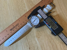 Load image into Gallery viewer, Timex Men Silver White Textured Dial Leather Analog Quartz Watch Hour~New Batter