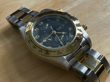 Load image into Gallery viewer, Stauer Mens 27J Moon Phase Triple Date Dual Tone Self-Wind Automatic Watch Hours