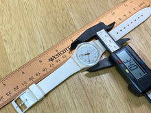 Load image into Gallery viewer, Swatch Swiss IU42 Men All White Analog Quartz Watch Hours~New Battery~Broken Pin