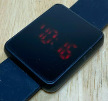 Load image into Gallery viewer, Mens Accutime Black Modern Touch Red LED Digital Quartz Watch Hours~New Battery