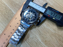Load image into Gallery viewer, Unused Forsining Men Silver 30m Skeleton Hand-Wind Mechanical Analog Watch Hours