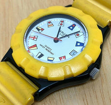 Load image into Gallery viewer, VTG Gruen Men Lady 50m Moving Bezel Yellow Black Quartz Watch Hours~New Battery