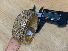Load image into Gallery viewer, Embassy Gruen Lady Gold Tone Rhinestone Cuff Bangle Quartz Watch Hour~New Batter