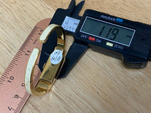 Load image into Gallery viewer, VTG Atlanta Lady 20 Micron Gold Plated Enamel Cuff Swiss Hand-Wind Watch Hours
