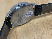 Load image into Gallery viewer, Timex Indiglo Men Silver White Leather Analog Quartz Watch Hour~Date~New Battery