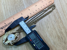 Load image into Gallery viewer, Vintage Princeton Swiss Lady Gold Tone Hand-Wind Necklace Pendant Watch Hours