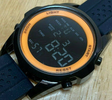 Load image into Gallery viewer, FMD Mens Black Reverse LCD Digital Alarm Chrono Quartz Watch Hours~New Battery