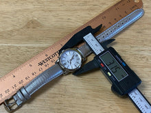 Load image into Gallery viewer, Timex Men Lady 30m Silver Leather Band Analog Quartz Watch Hours~New Battery