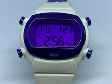 Load image into Gallery viewer, Adidas ADP6031 Men 50m Purple White Digital Alarm Chrono Watch Hours~New Battery