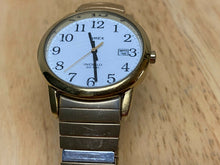 Load image into Gallery viewer, Timex Indiglo Men 30m Gold-White Stretch Analog Quartz Watch Hours~Date~New Batt