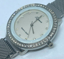 Load image into Gallery viewer, Zymes Japan Lady Silver Rhinestone Mesh Band Analog Quartz Watch Hour~New Batter