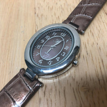 Load image into Gallery viewer, B Logo BTV065 Mens Lady Silver Brown Oval Analog Quartz Watch Hours~New Battery