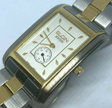Load image into Gallery viewer, Nice Elgin Swiss Men Dual Tone Small Second Analog Quartz Watch Hour~New Battery