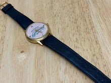 Load image into Gallery viewer, Vintage Puccio's Galore Mens Leather Gold Tone Hand-Wind Mechanical Watch Hours
