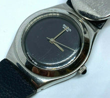 Load image into Gallery viewer, Retro Swatch Irony Swiss Steel Black Leather Analog Quartz Watch Hour~New Batter