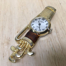 Load image into Gallery viewer, Vintage Pilgrim Lady 17 Jewels Golf Theme Hand-Winding Brooch Watch Hours~Runs