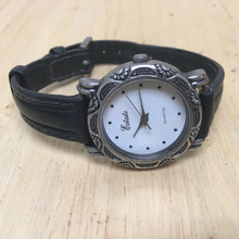 Load image into Gallery viewer, Vintage Estate Lady Art Deco bezel Leather Analog Quartz Watch Hours~New Battery