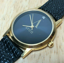 Load image into Gallery viewer, Vintage Avon Mens Gold Tone Rhinestone Analog Quartz Watch Hours~New Battery
