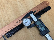 Load image into Gallery viewer, Timex Mens 30m Silver White Leather Analog Quartz Watch Hours~Date~New Battery