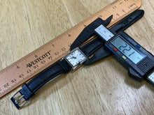 Load image into Gallery viewer, Unused Bulova 96T59 Lady Silver Rectangle Leather Quartz Watch Hours~New Battery