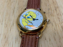 Load image into Gallery viewer, Armitron Tweety Bird Lady Gold Tone Analog Quartz Musical Watch Hour~New Battery