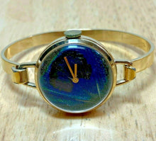 Load image into Gallery viewer, Vintage Montrex Lady 17J Art Dial Gold Tone Cuff Hand-Wind Mechanical Watch Hour
