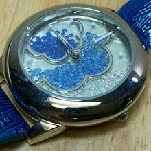 Load image into Gallery viewer, Accutime Mens Silver Moving Rhinestones Analog Quartz Watch Hours~New Battery