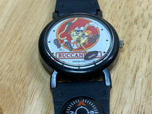 Load image into Gallery viewer, Vintage Valdawn Buccaneers Men Black Moving Football Analog Quartz Hour~New Batt