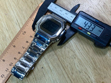 Load image into Gallery viewer, Unused Men Silver Metal Reverse LCD Digital Alarm Chrono Watch Hours~New Battery