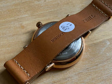 Load image into Gallery viewer, Timex Indiglo Men 30m Rose Gold White Leather Analog Quartz Watch Hours~New Batt